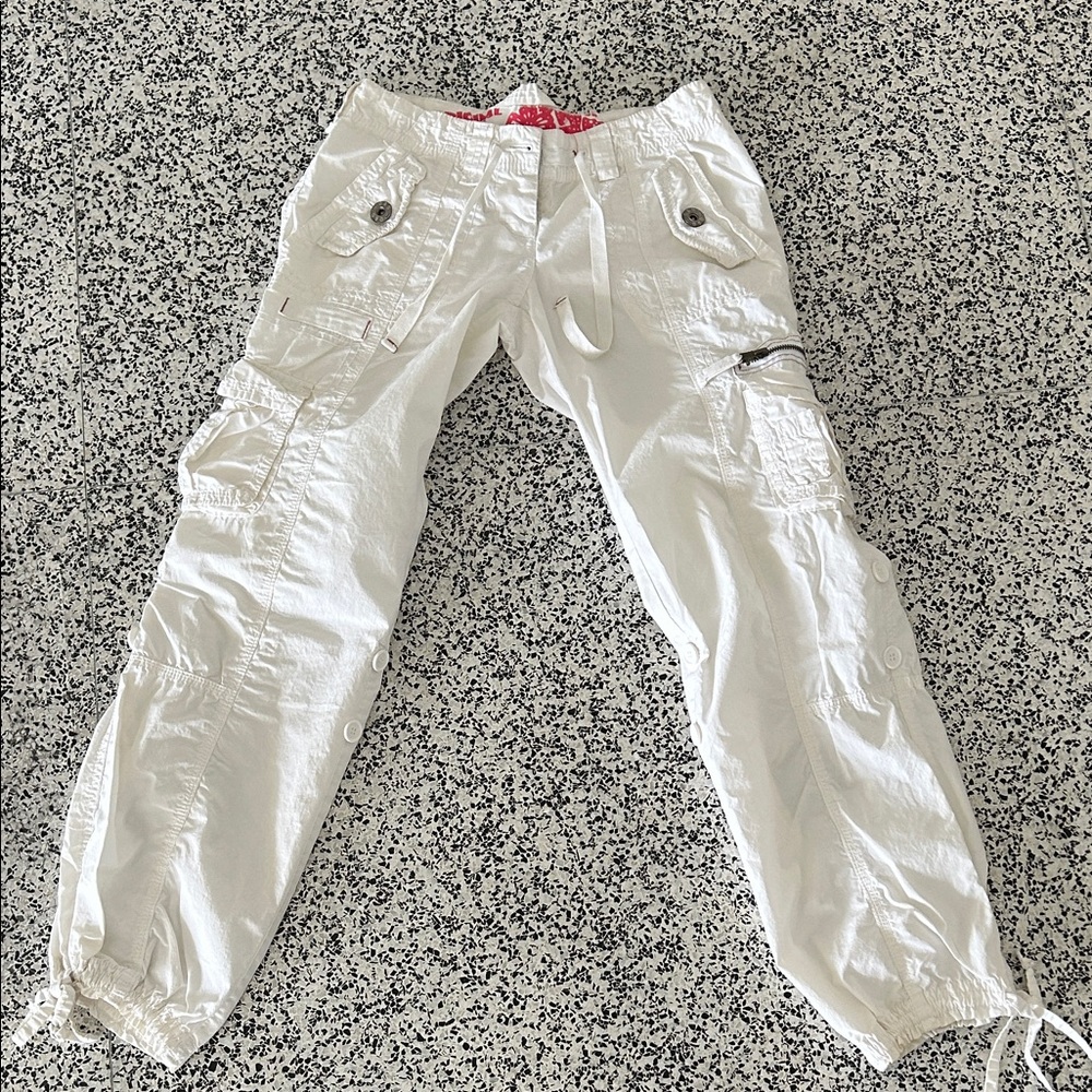 SOLD Vintage Women’s White Cargo Pants Y2K 100% Cotton